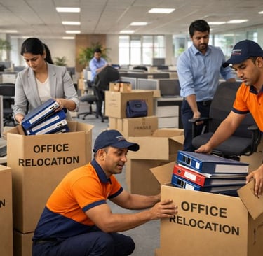 Seemanchal Packers and Movers team providing professional office relocation services in Katihar