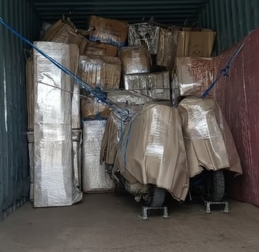 Precision packing of fragile household items with multi-layer cushioning by Seemanchal Packers.