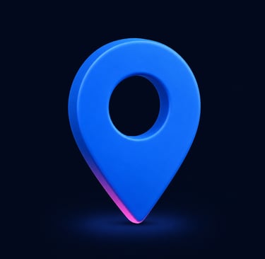 3D location pin representing Intech Heritage’s base in Dubai, UAE.