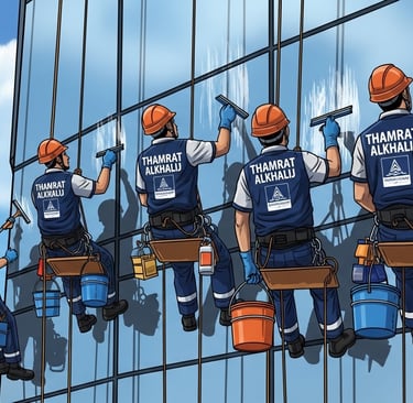 تنظيف الواجهات بالحبل في الباحة – دقة وأمان في التنفيذ