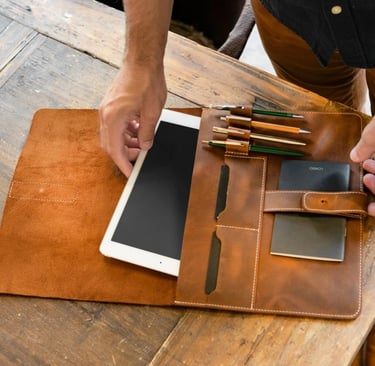 Personalized Leather Tablet Sleeve