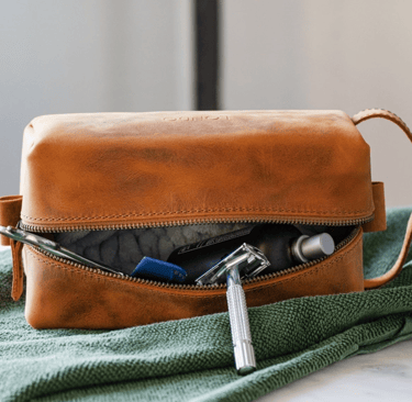 Personalized Leather Dopp kit