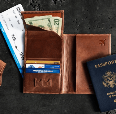 Personalized Leather Passport Wallet