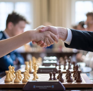 échecs et poignée de main