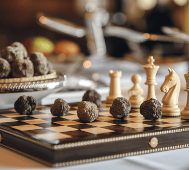 Échiquier avec des Truffes