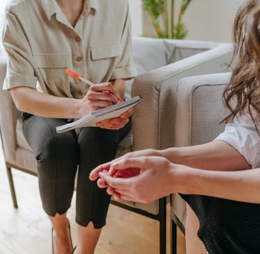 Wellness coaching session at Psyche and Soma Wellness in Greenville, SC, with a practitioner