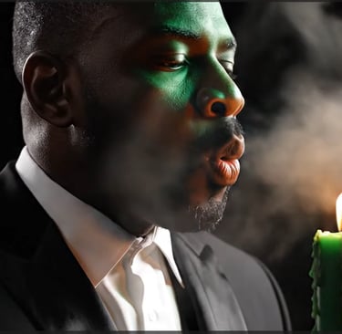 ritual con velas verdes