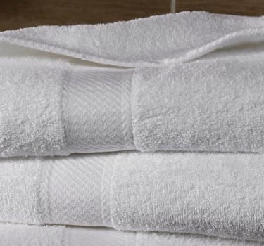white towel for hotel