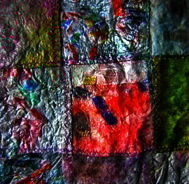 Recycle plastic patchwork texture image art
