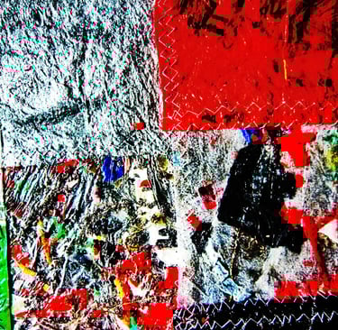 Recycle plastic textured patchwork photo stock
