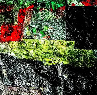 Recycled  textured motif  from collage of recycled plastic which  make collage 