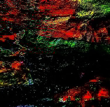 Recycled plastic collage texture photo stock