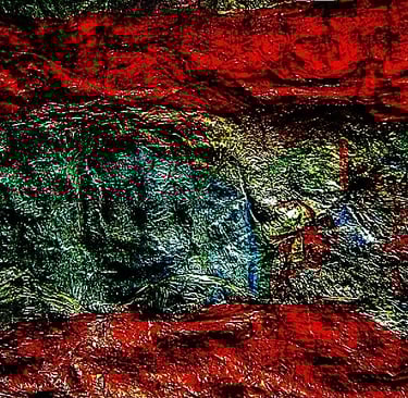 Recycled plastic collage texture photo stock