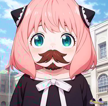 Anya Forger with Mustache