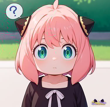 Anya Forger with question mark