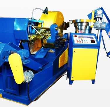 High-speed pneumatic clutch thread rolling machine with conveyor system