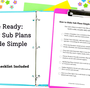 Be Ready: Daily Sub Plans Made Simple with free checklist