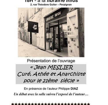 a poster for an event at a bookstore
