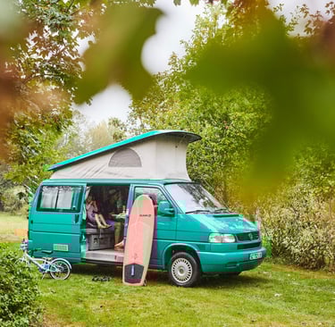 van emplacement camping morbihan