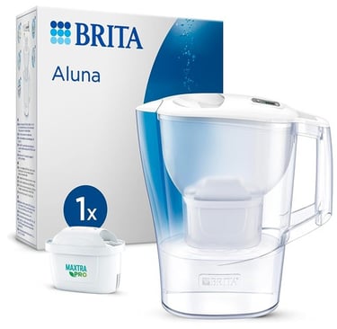  BRITA Jarra con filtro de agua Aluna blanca