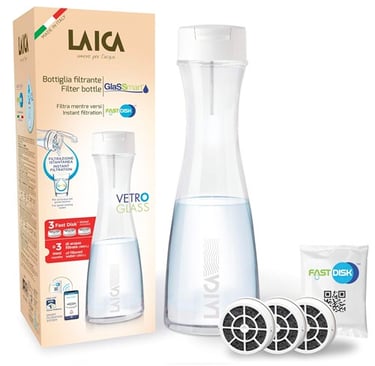 Laica Botella filtrante de Cristal Glassmart