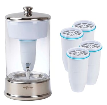 ZeroWater Combo Dispensador de Agua filtrada de 9 litros de Cristal 