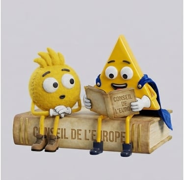 Localix et Régi, créés par CCA Studio pour le Conseil de l'Europe : deux mascottes incarnant respect