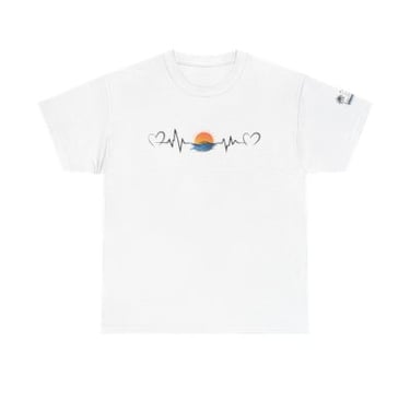 Siesta beach heartbeat sunset t-shirt