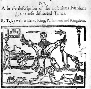 An early pamphlet printing of The World Turn’d Upside Down (1647).