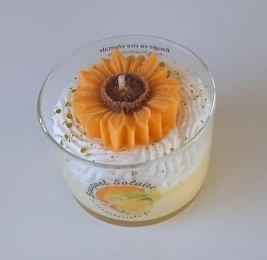 fancy candle "solar bouquet", candle with the scent of sunny beach