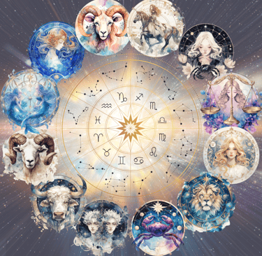 zodiac sign candle collection