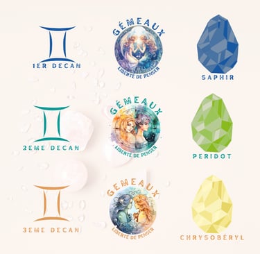 raw gemstones zodiac signs gemini candle