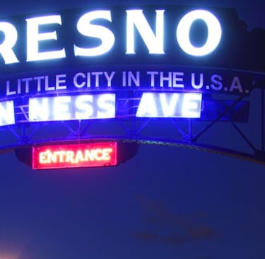 fresno ca sign board