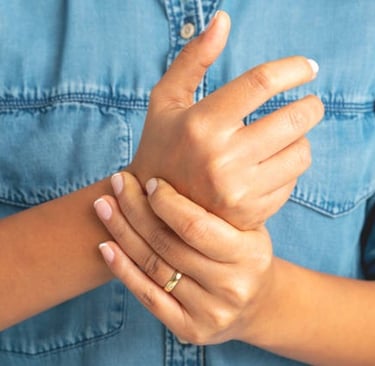 a woman with a ring on her finger