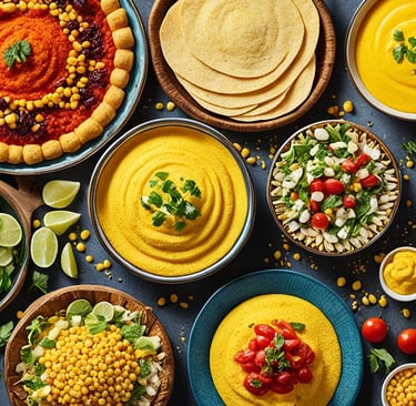 a variety of different types of food in bowls