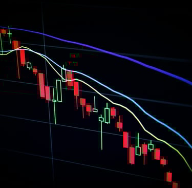 a stock market chart showing the price of a stock market