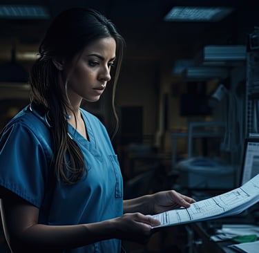 BSc Nursing Student in Night Duty