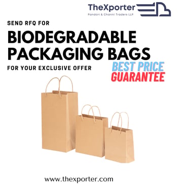 Biodegradable products, hand bags and sanitary pads