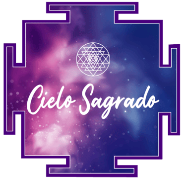Logo de Cielo Sagrado Terapias, similar inspirado en el Sri Yantra de la India