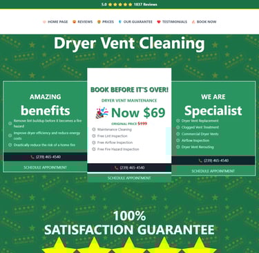 Dryer vent cleaning scam