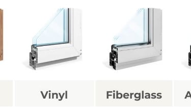 window frame materials wood vinyl fiberglass aluminum