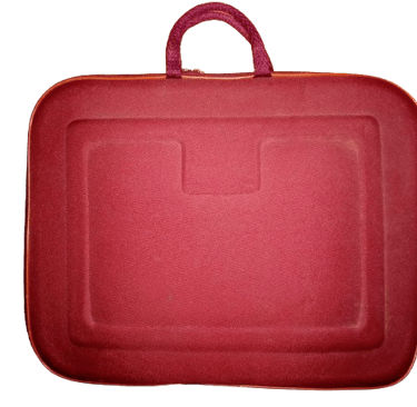 a sleek laptop office bag in red color 