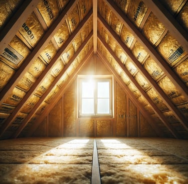 Combles isolés avec des matériaux écologiques.