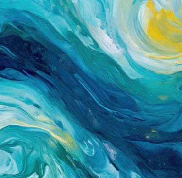 uma pintura de uma onda