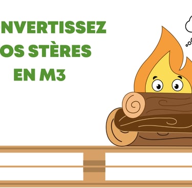 Convertisseur de stères en m3 avec la petite flamme Maxima