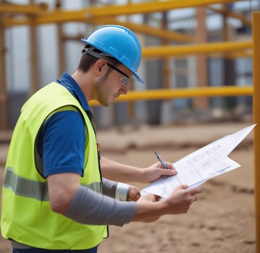 An AI-powered camera monitoring a construction zone for hazards.