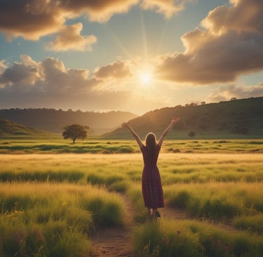 a wooden block spelling glory next to a bouquet of flowers