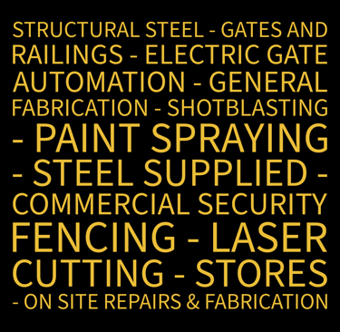 Structural Steel - Gates and railings - Electric gate automation - General fabrication - Shotblastin
