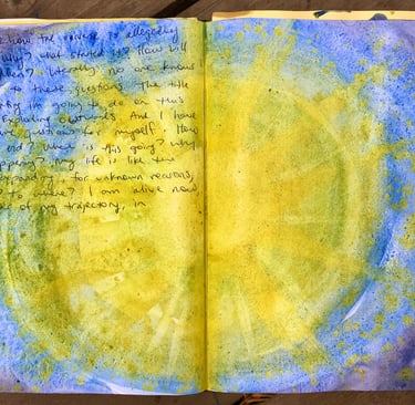 watercolor art therapy, art journaling example