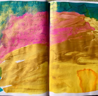 colorful abstract art journaling, art therapy example
